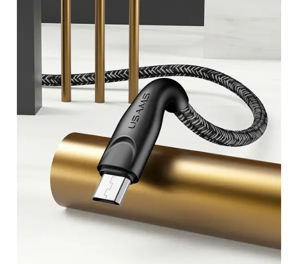 USAMS USB do microUSB 2m 2A Fast Charge Czerwony