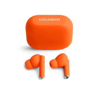 Słuchawki bezprzewodowe Colorum CTWS-02 Orange Dokanałowe Bluetooth 5.3 Pomarańczowy