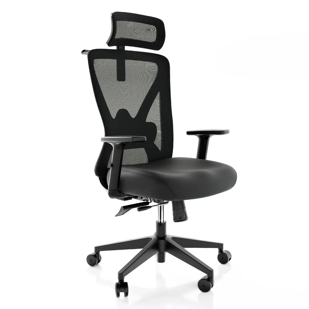 Fotel Black Point Backerz Biurowy do 150kg Tkanina Czarny