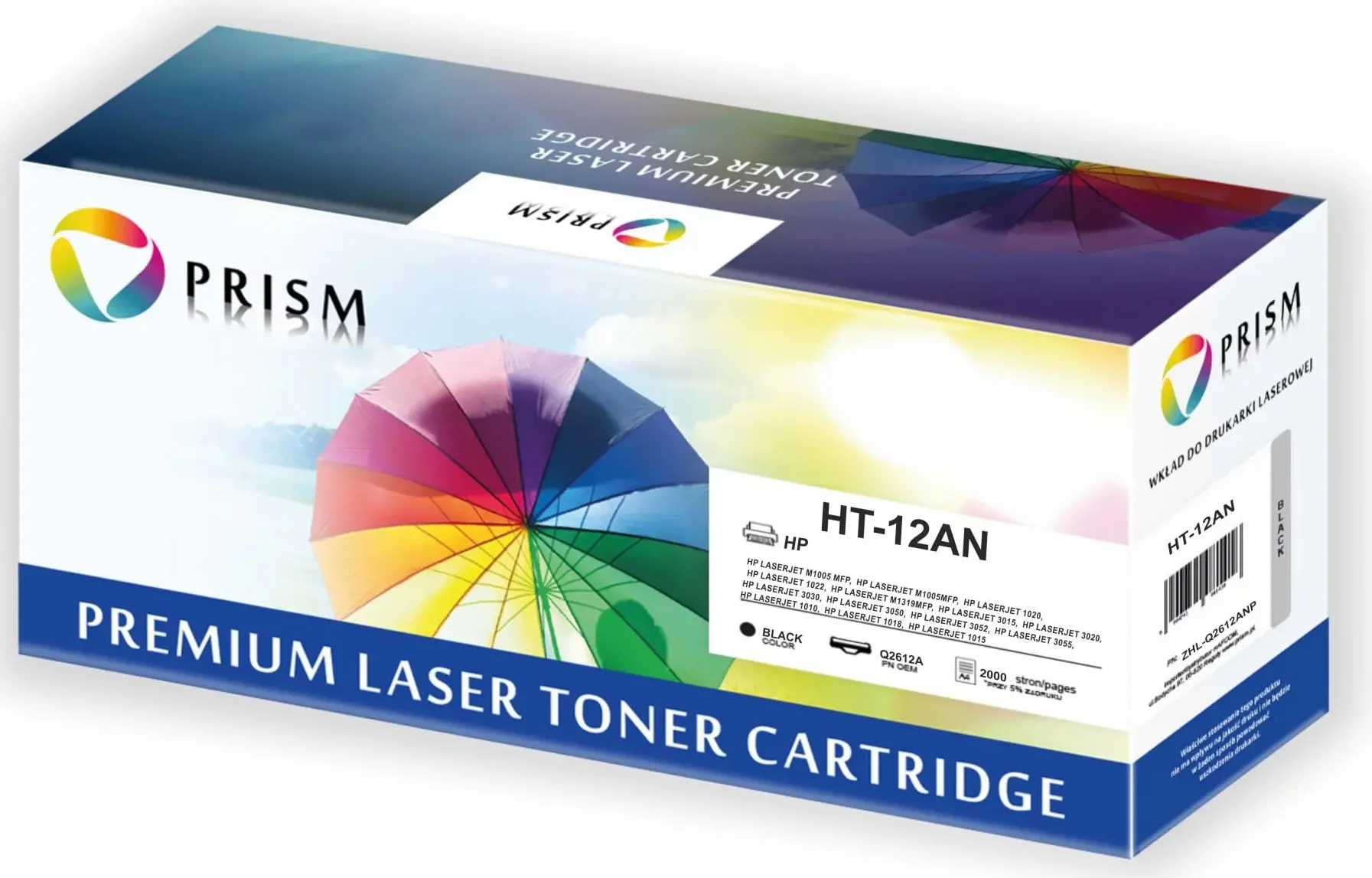 Toner Prism ZHL-Q2612ANP (zamiennik 12A Q2612A, FX-10, CRG-703) Czarny