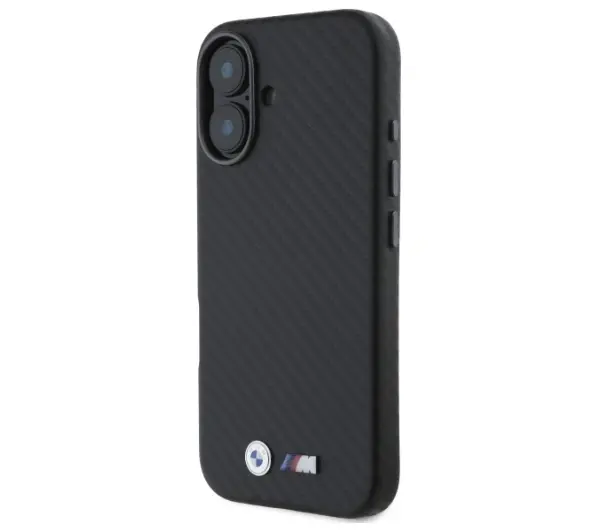BMW Carbon Wrapped Metal do iPhone 16 Czarny