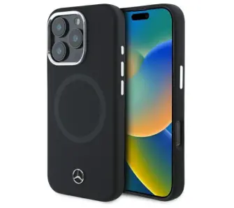 Etui Mercedes-Benz Silicone Tonal Logo MagSafe do iPhone 16 Pro Czarny