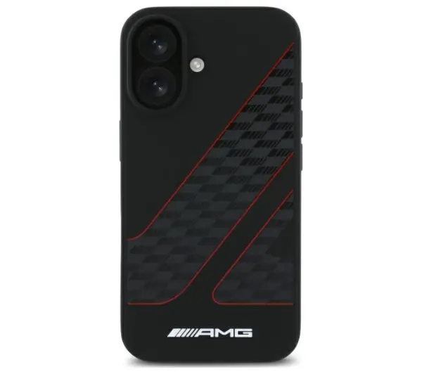 Mercedes-Benz Checkered Flag Pattern MagSafe do iPhone 16 Czarny