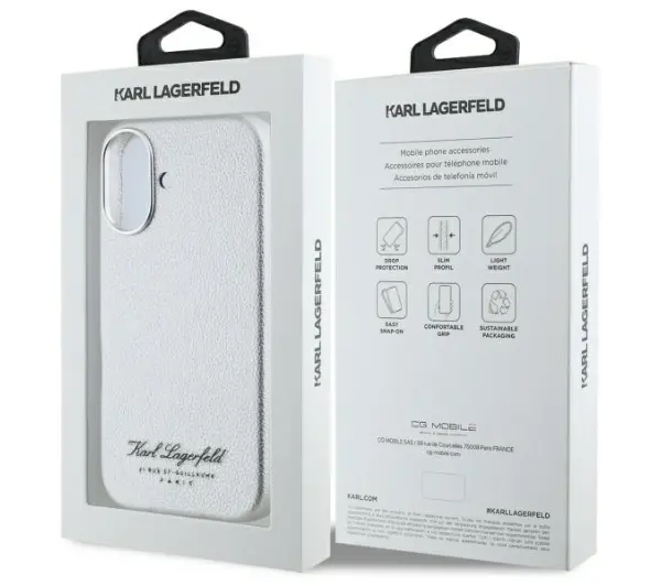 Karl Lagerfeld Hotel RSG do iPhone 16 Szary