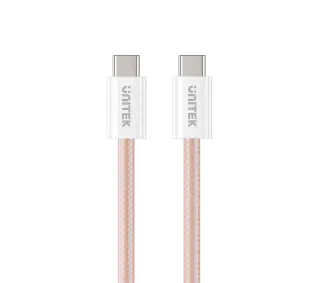 Unitek USB-C do USB-C PD 100W 1m Różowy