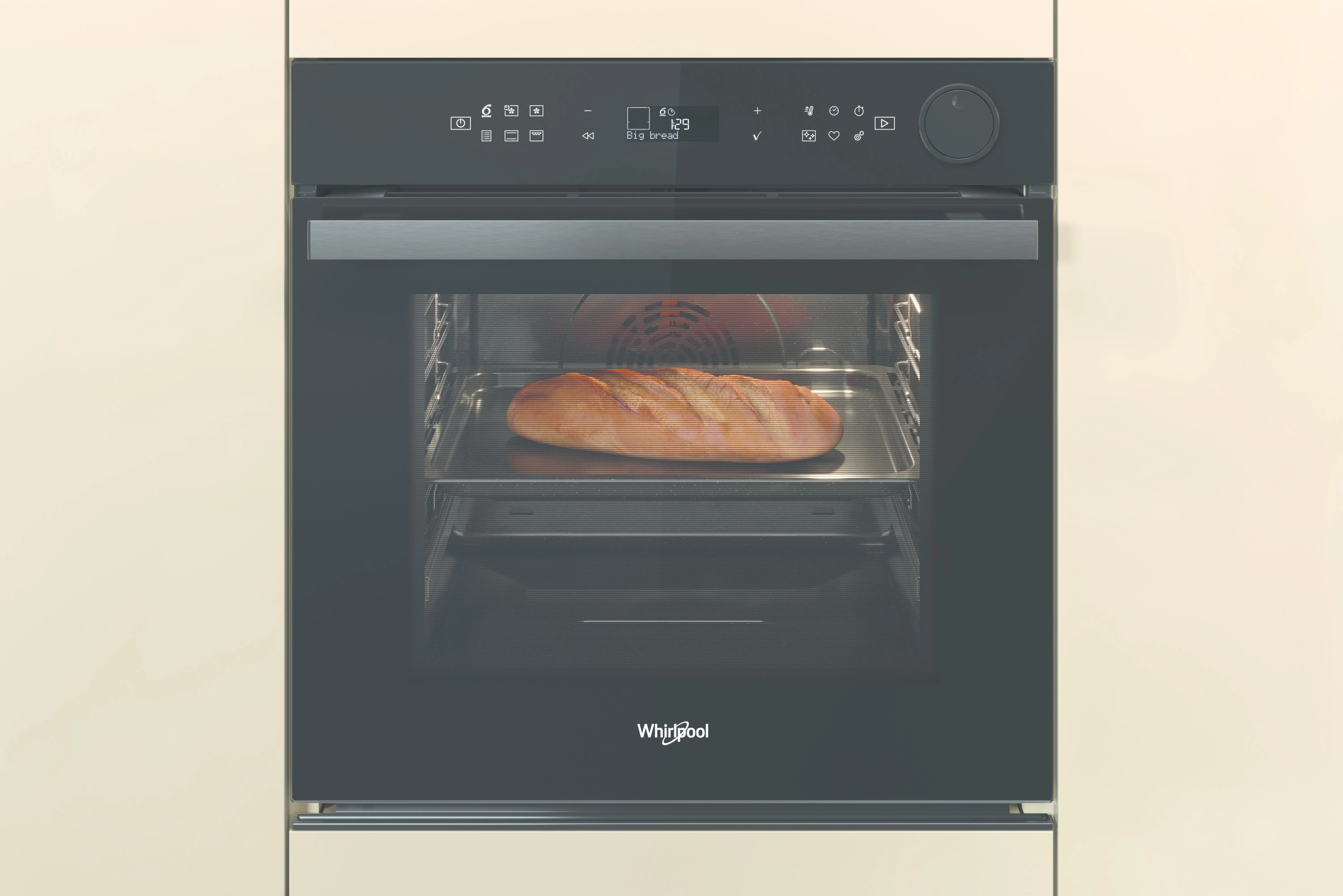 Piekarnik elektryczny parowy Whirlpool Absolute AKZ9S 8270 FB Termoobieg AirFry Czarny