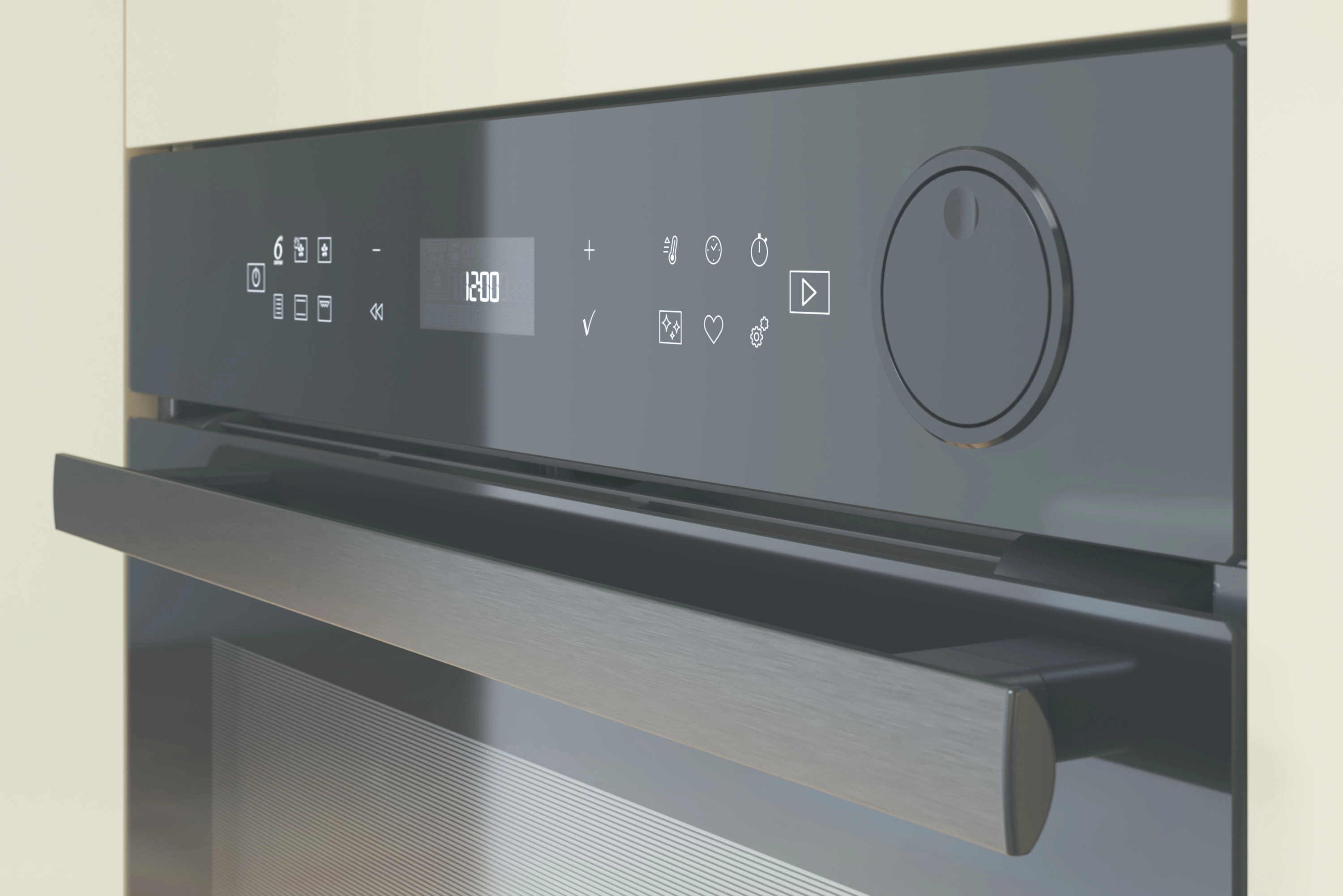 Piekarnik elektryczny parowy Whirlpool Absolute AKZ9S 8270 FB Termoobieg AirFry Czarny
