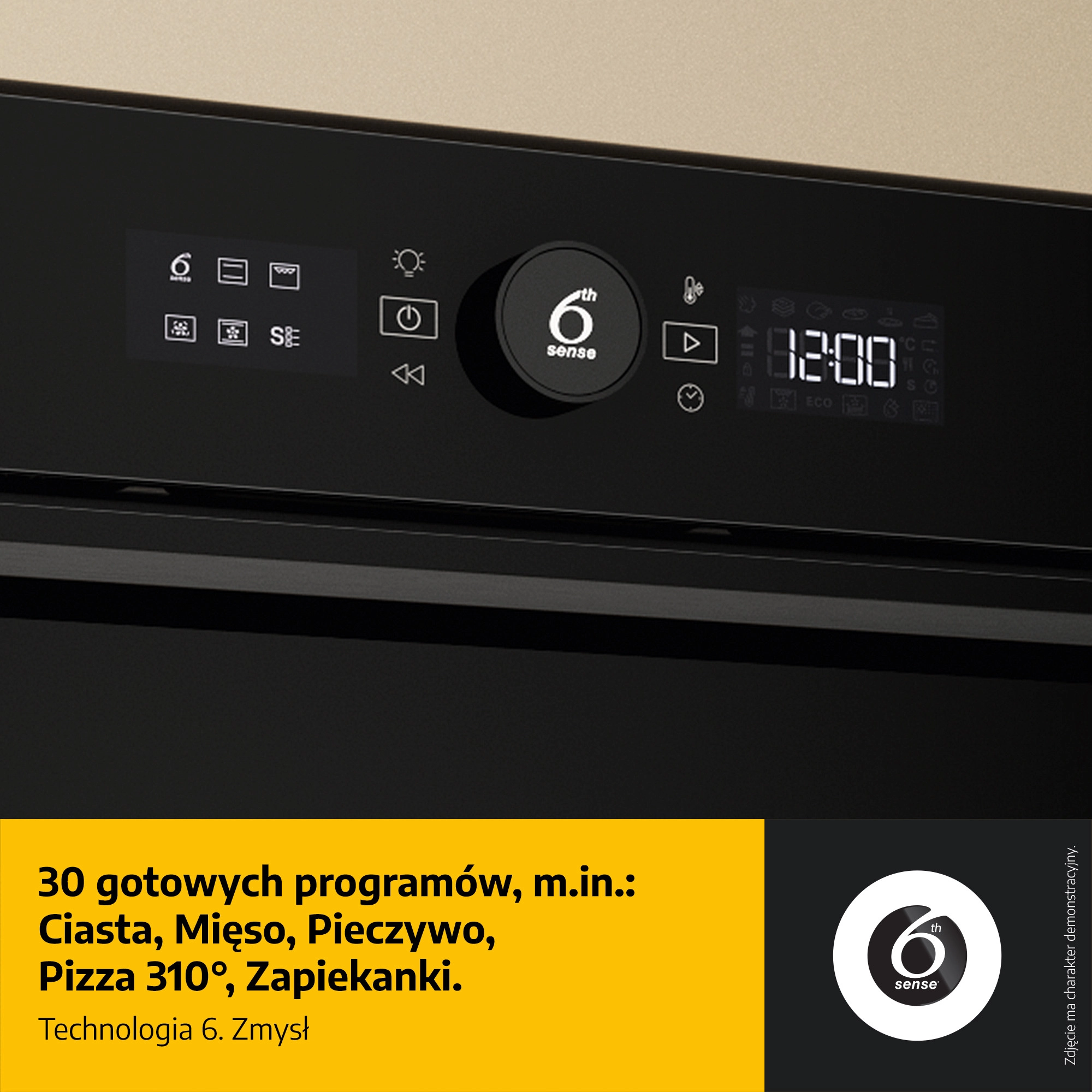 Piekarnik elektryczny parowy Whirlpool Absolute AKZ9S 8270 FB Termoobieg AirFry Czarny