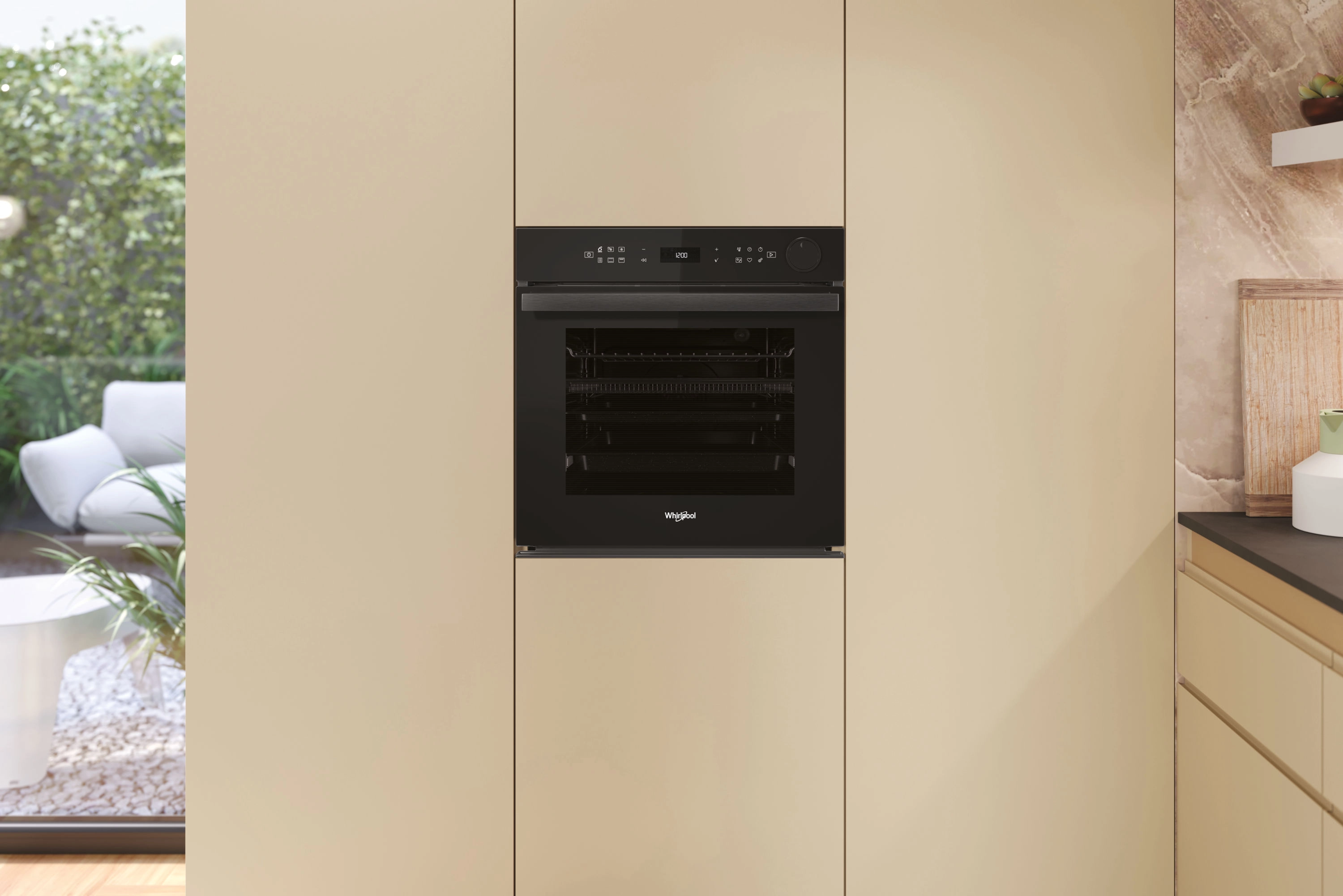 Piekarnik elektryczny parowy Whirlpool Absolute AKZ9S 8270 FB Termoobieg AirFry Czarny
