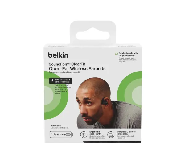 Belkin Soundform ClearFit Douszne Bluetooth 5.3 Czarny