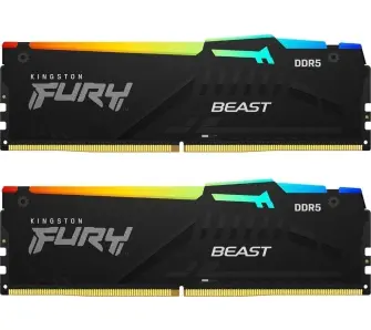 Pamięć RAM Kingston FURY Beast RGB DDR5 32GB (2 x 16GB) 6000 CL30 Czarny