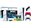 Konsola Sony PlayStation 5 Slim D Chassis (PS5) 1TB z napędem Fortnite Cobalt + Dodatkowy Pad Czerwony + EA SPORTS FC 25 +stacja