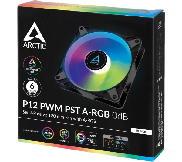 Arctic P12 PWM PST A-RGB 120mm Czarny