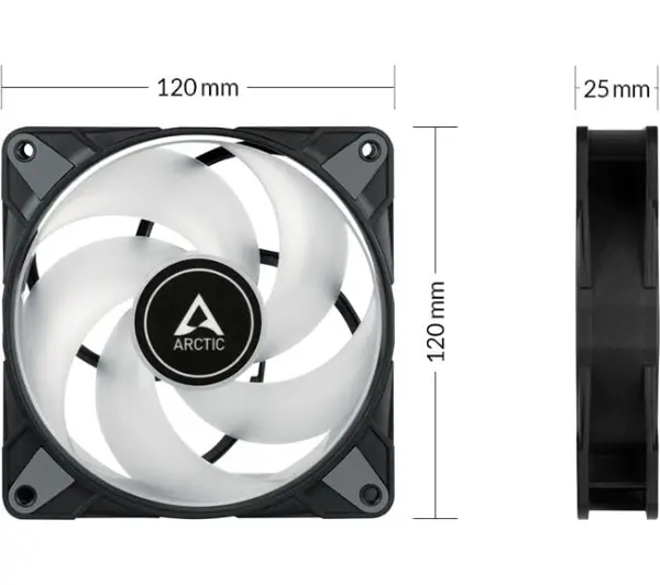 Arctic P12 PWM PST A-RGB 120mm Czarny