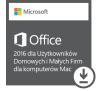 Microsoft Office 2016 dla Użytkowników Domowych i Małych Firm Mac (Kod)