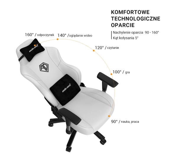 Anda Seat Phantom 3 L Gamingowy do 120kg Tkanina Ciemnoszary - Kup na Raty - RRSO 0%