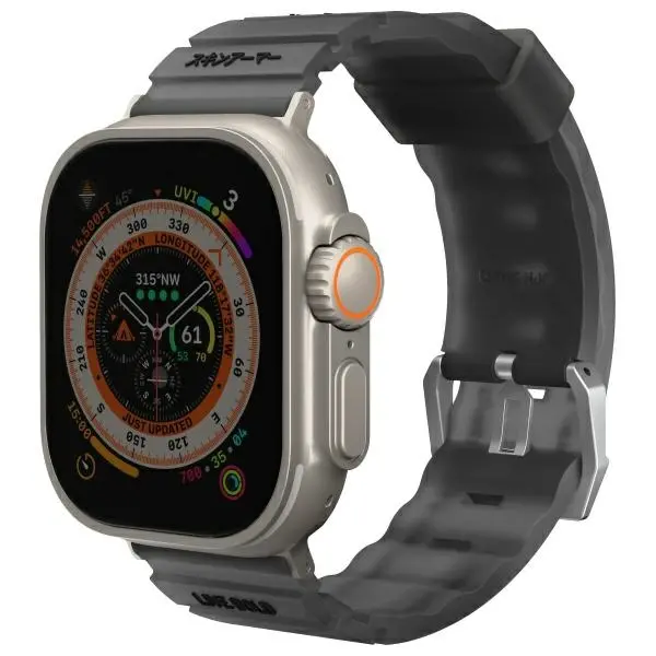 Pasek Skinarma Shokku Apple Watch 49/45/44mm Ciemny-szary
