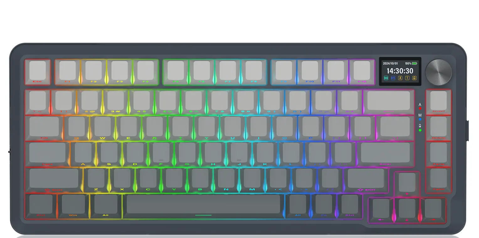 Klawiatura mechaniczna Redragon K708GG-RGB-PRO Flekact Leopard Switch Szary