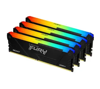 Pamięć RAM Kingston FURY Beast RGB DDR4 128GB (4 x 32GB) 3600 CL18 Czarny