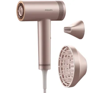 Suszarka do włosów Philips Hair Dryer Seria 8000 BHD837/10 Jonizacja Dyfuzor Zimny nawiew 1400W 3 prędkości 7 temperatur