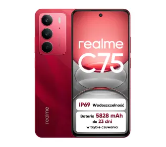 Smartfon realme C75 8/256GB Funkcje AI 6,7" 90Hz 50Mpix Czerwony