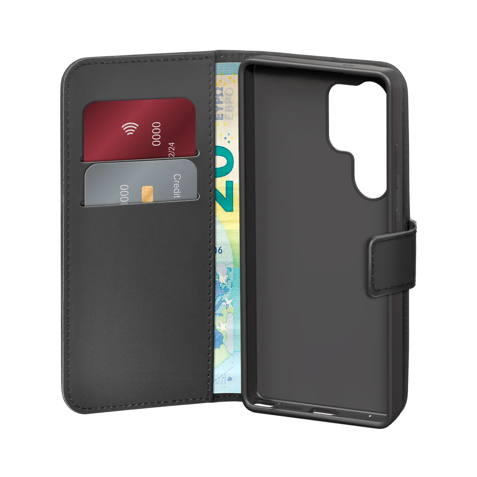 Etui Puro Case Wallet Stand do Galaxy S25 Ultra Czarny
