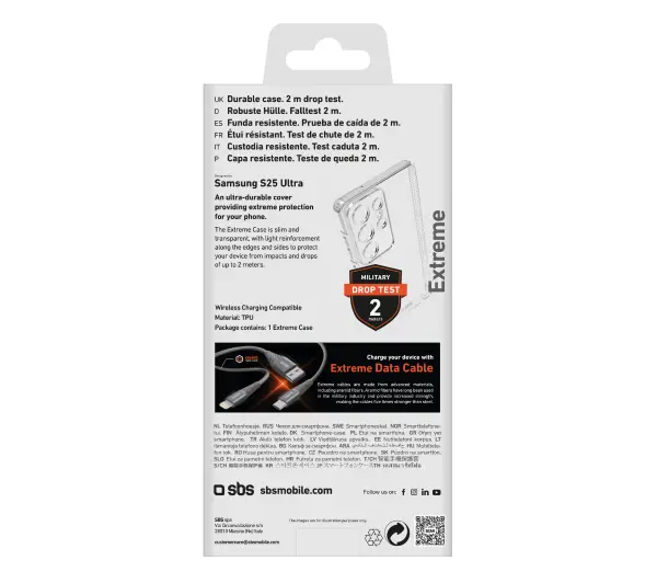 SBS Extreme X2 do Galaxy S25 Ultra Przezroczysty