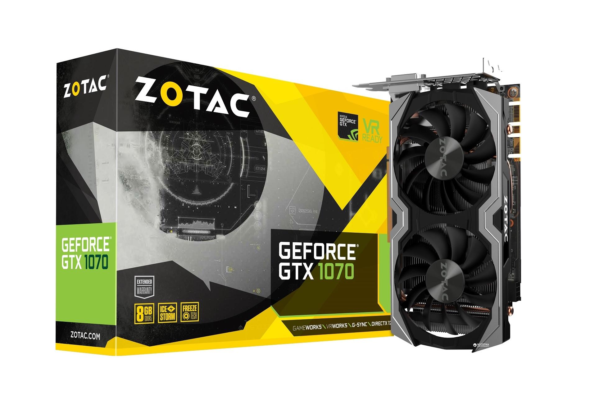 Zotac GeForce GTX 1070 2x IceStorm ExoArmor 8GB GDDR5 256bit