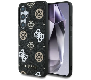 Guess 4G Printed Colored Peony Pattern MagSafe do Galaxy S25 Czarny