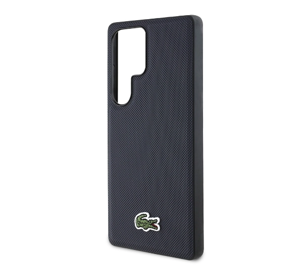 Lacoste Iconic Petit Pique Woven Logo MagSafe do Galaxy S25 Ultra Granatowy