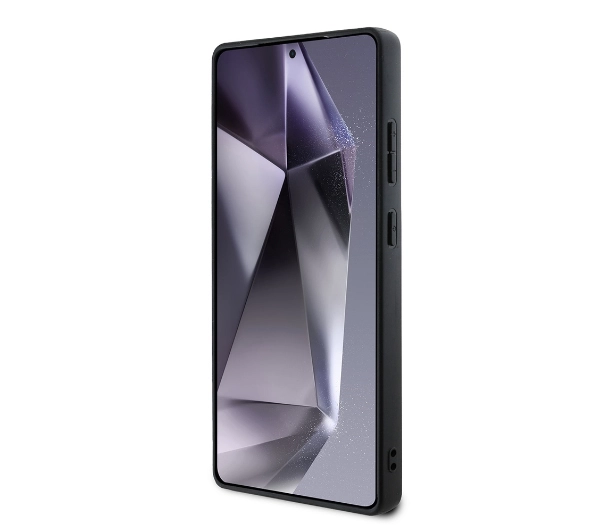 Lacoste Iconic Petit Pique Woven Logo MagSafe do Galaxy S25 Ultra Granatowy