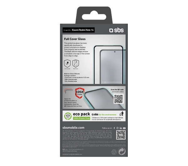 SBS Full Cover Glass do Xiaomi Note 14 5G
