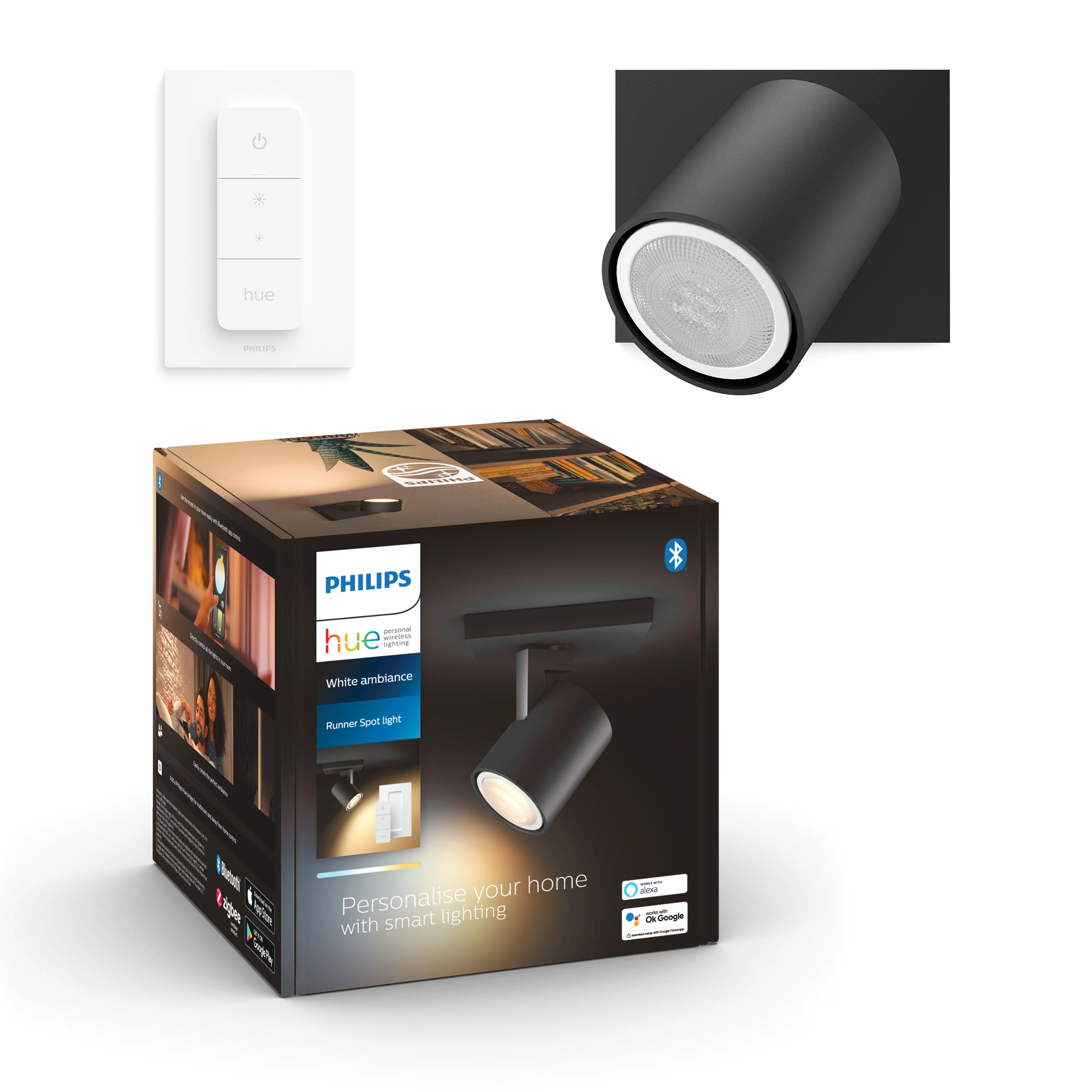 Oświetlenie punktowe Philips Hue White Ambiance Runner Czarny