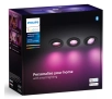 Oświetlenie punktowe Philips Hue White and Color Ambiance Centura 3szt. Czarny