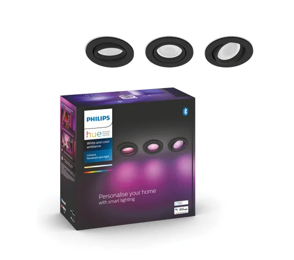 Inteligentne oświetlenie - Philips Hue White and Color Ambiance Centura 3szt. Czarny