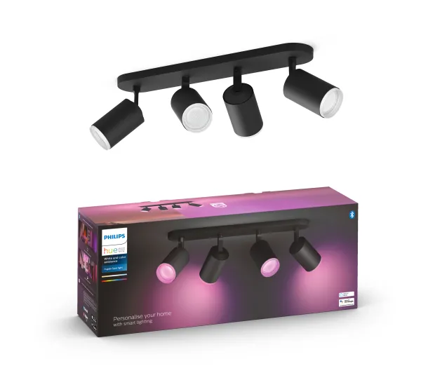 Philips Hue White and Color Ambiance Poczwórne Fugato Czarny