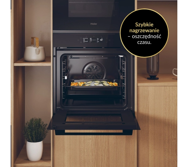 Haier ID Seria 2 H6 ID25G5HTB1 Funkcje AI Termoobieg AirFry Termosonda Zdalne sterowanie Czarne szkło - Kup na Raty - RRSO 0%