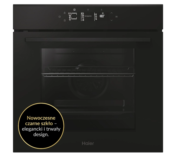 Haier ID Seria 2 H6 ID25G5HTB1 Funkcje AI Termoobieg AirFry Termosonda Zdalne sterowanie Czarne szkło - Kup na Raty - RRSO 0%