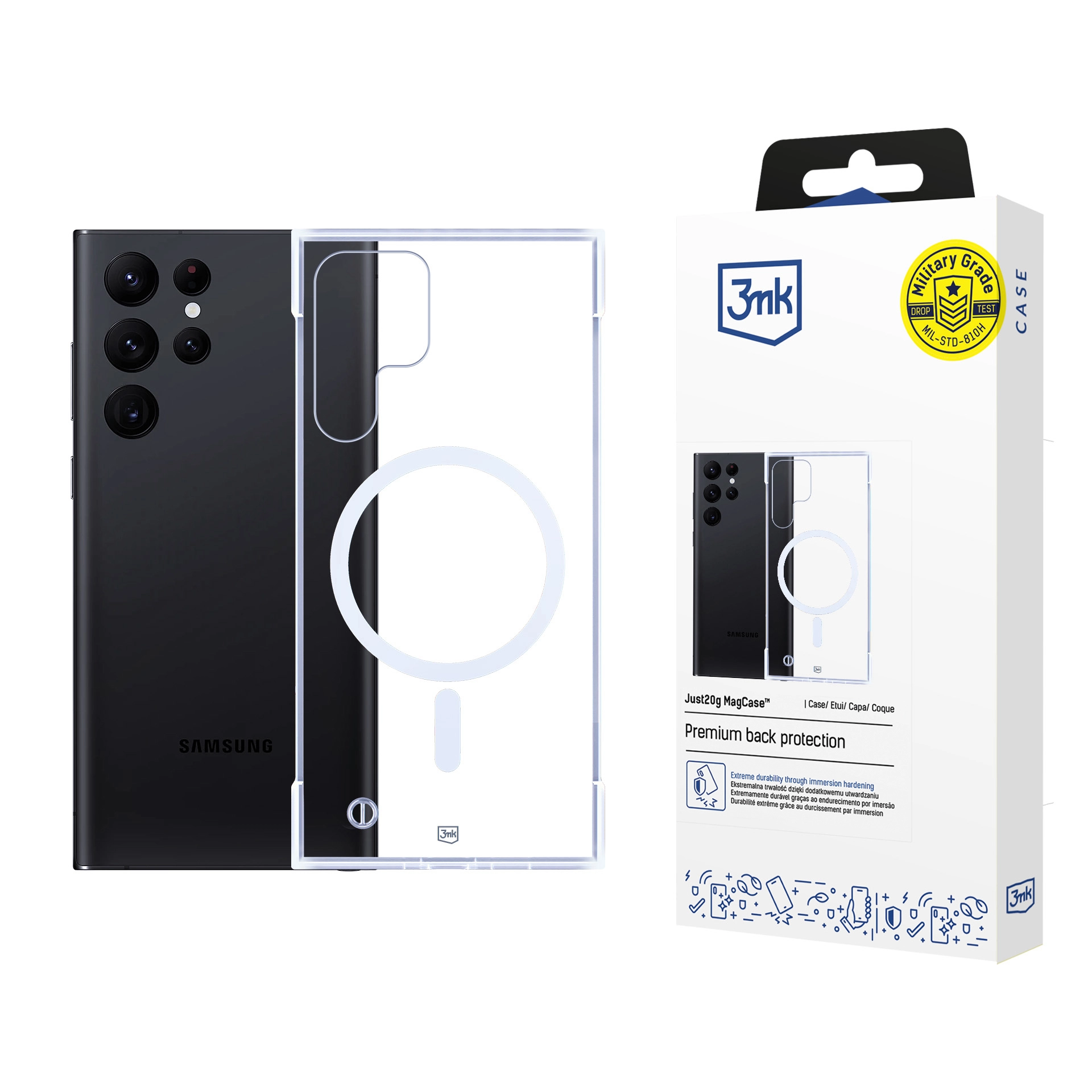 Etui 3mk Just20g Case do Galaxy S22 Ultra Przezroczysty
