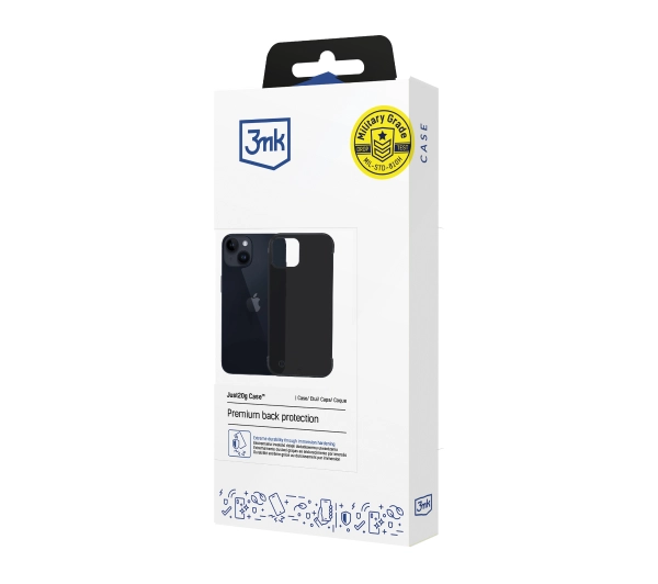 3mk Just20g Clear Case do iPhone 14 Plus Czarny