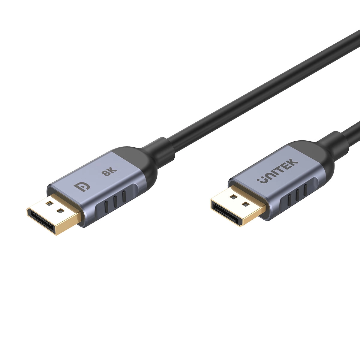 Kabel DisplayPort Unitek C1628GY01-1M 1.4 8K 60hz 4k 240hz HDR HDCP 2.3 DSC 1.2 1m Czarny
