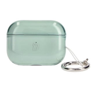 Etui na słuchawki Bizon Elastyczne z karabińczykiem do Airpods Pro 2 Przezroczysto-zielony