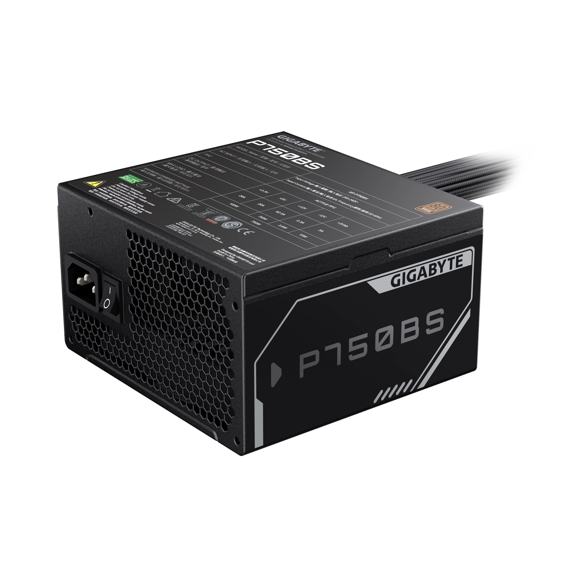 Zasilacz Gigabyte GP-P750BS 750W 80+ Bronze Czarny