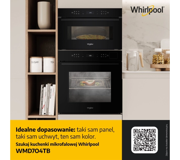 Whirlpool WOI78HT1SBA Funkcje AI Pizza 310C Termoobieg AirFry Czarny - Kup na Raty - RRSO 0%