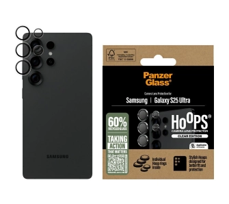 Szkło hartowane PanzerGlass na obiektyw Hoops Lens Protector do Galaxy S25 Ultra Przezroczysty