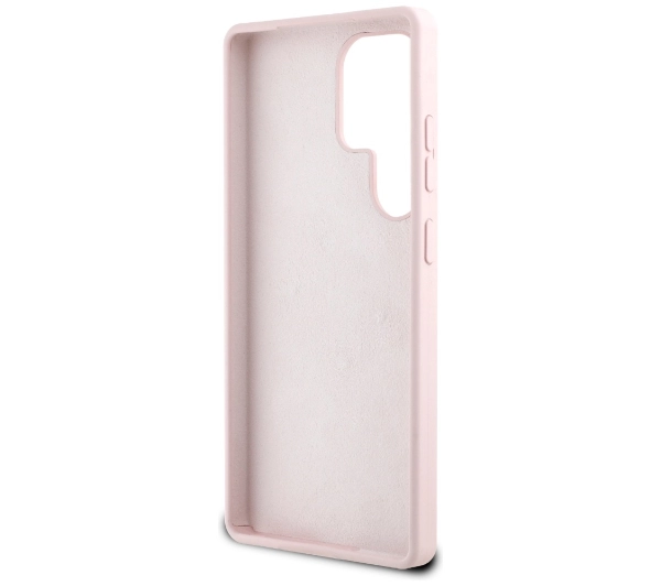 Guess Silicone Big 4G Logo Bottom Script Galaxy S25 Ultra Różowy