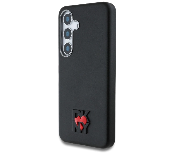 DKNY Leather Heart of NY do Galaxy S25 Czarny