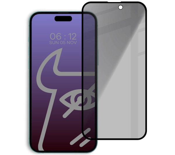Bizon prywatyzujące pełne Edge Shadow do iPhone 15 Plus Przyciemniane