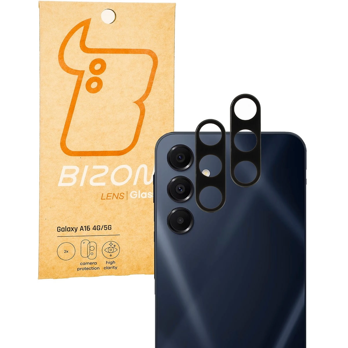 Szkło ochronne Bizon na aparat Lens do Galaxy A16 4G/5G 2 sztuki