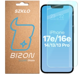 Szkło hartowane Bizon Clear 2 do iPhone 16e/14/13/13 Pro/17e
